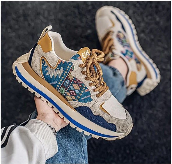  printed embroidery sports casual men's shoes -2