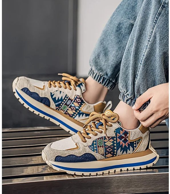  printed embroidery sports casual men's shoes -4