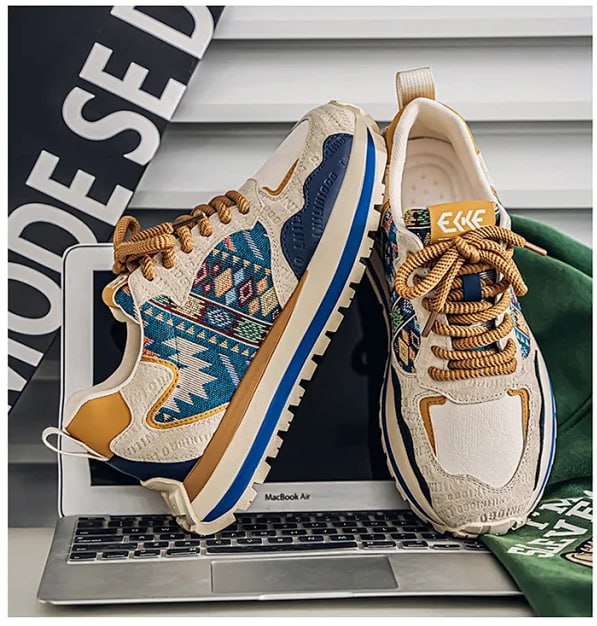  printed embroidery sports casual men's shoes -3