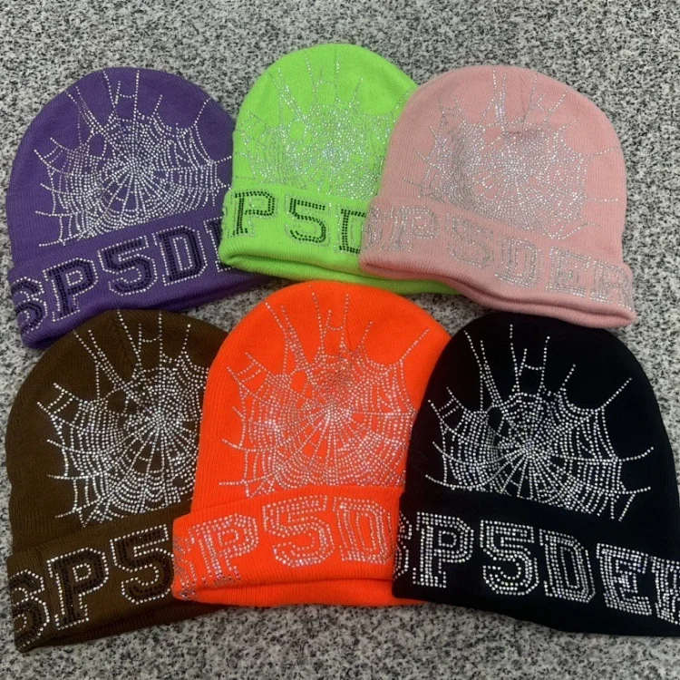 sp5der knitted hat