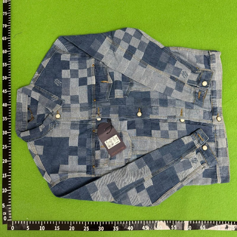 L-V Louis Vuitton Jacket jeans suit set -2