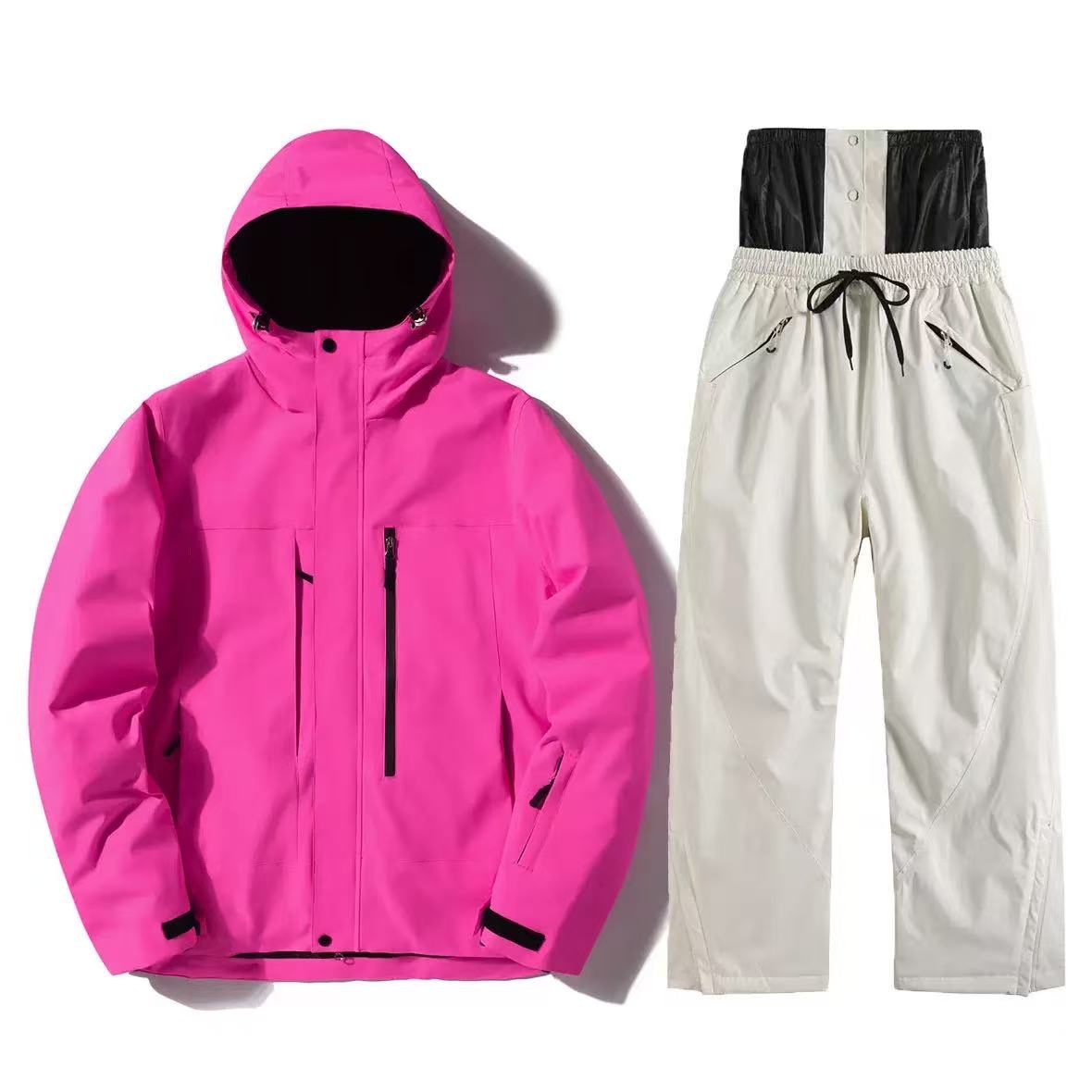 Waterproof ski suits for men and women Ski goggles -3
