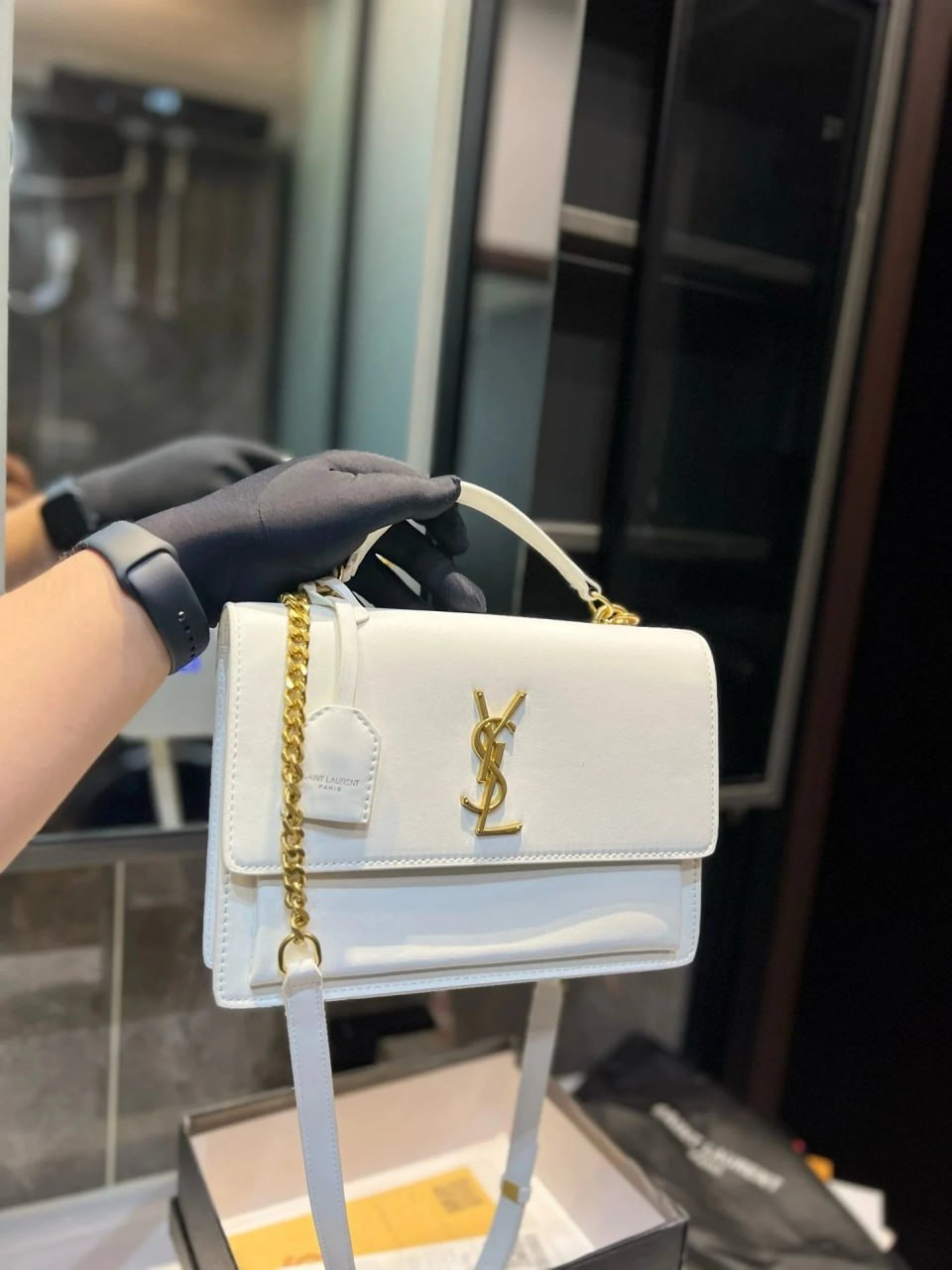 Yves Saint Laurent genuine leather bag Top version -4