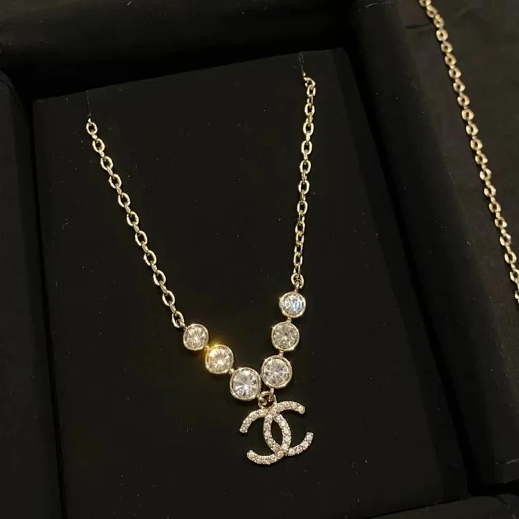 Chanel CC Logo Crystal Pendant