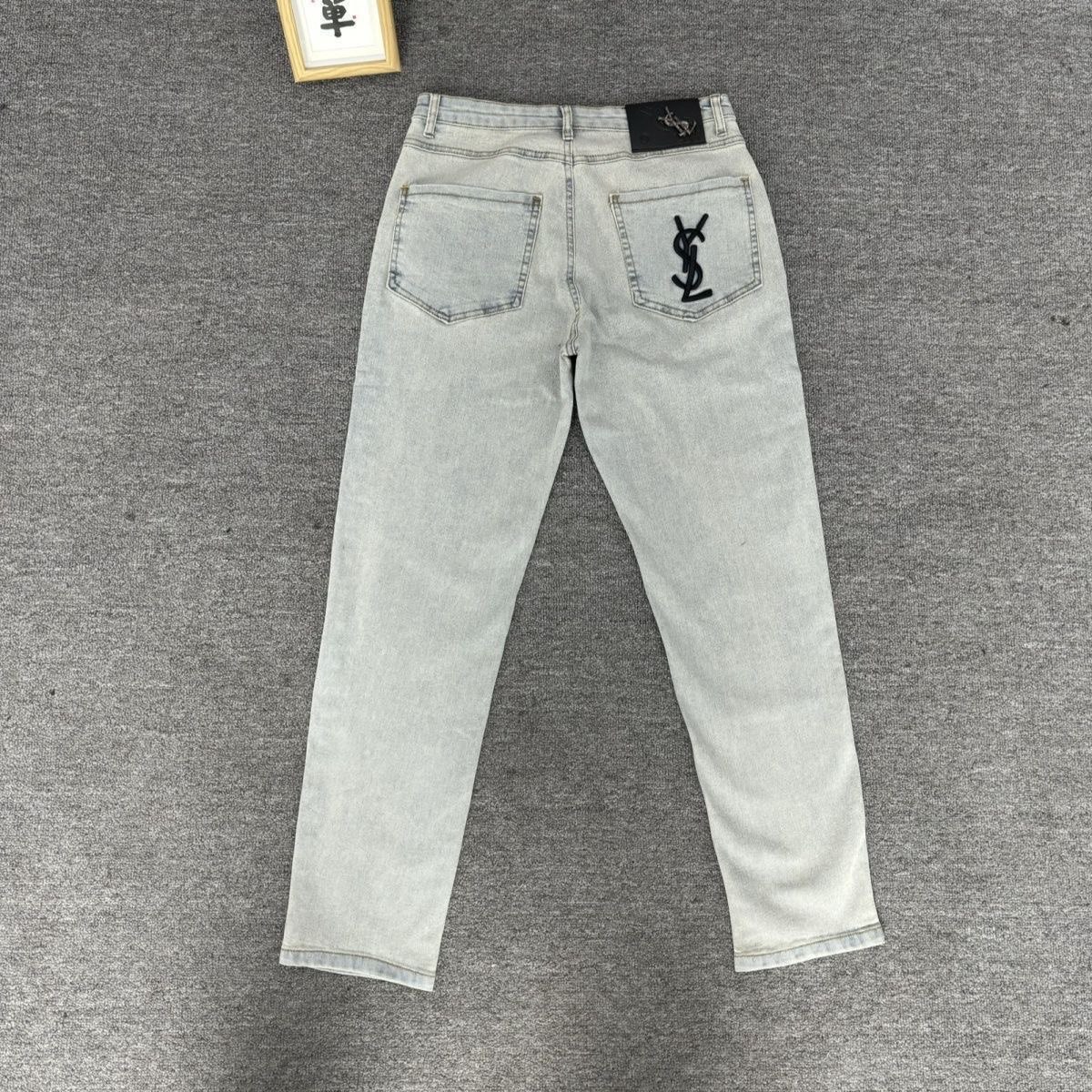 Yves Saint Laurent Monogram Denim Jeans -2