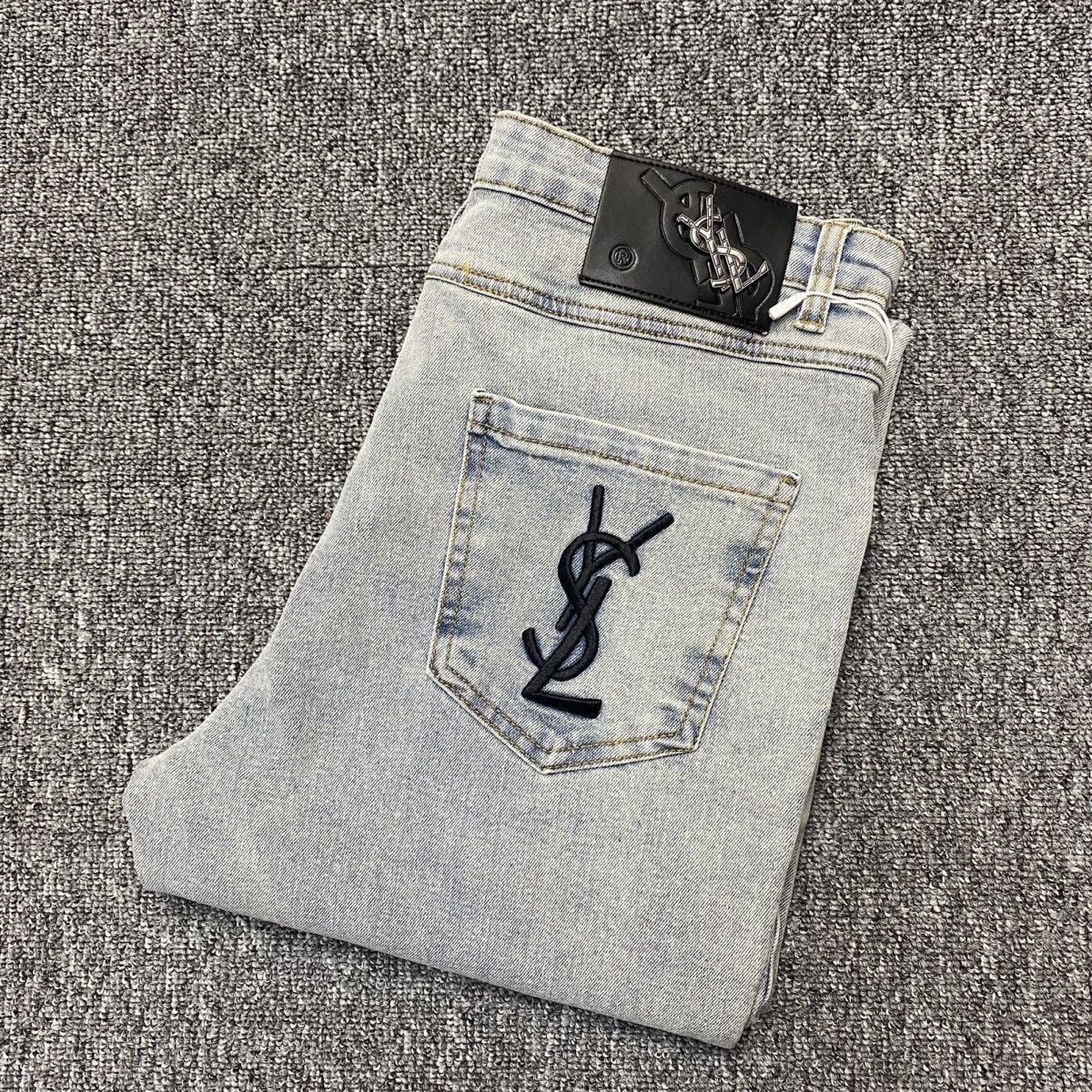 Yves Saint Laurent Monogram Denim Jeans -4