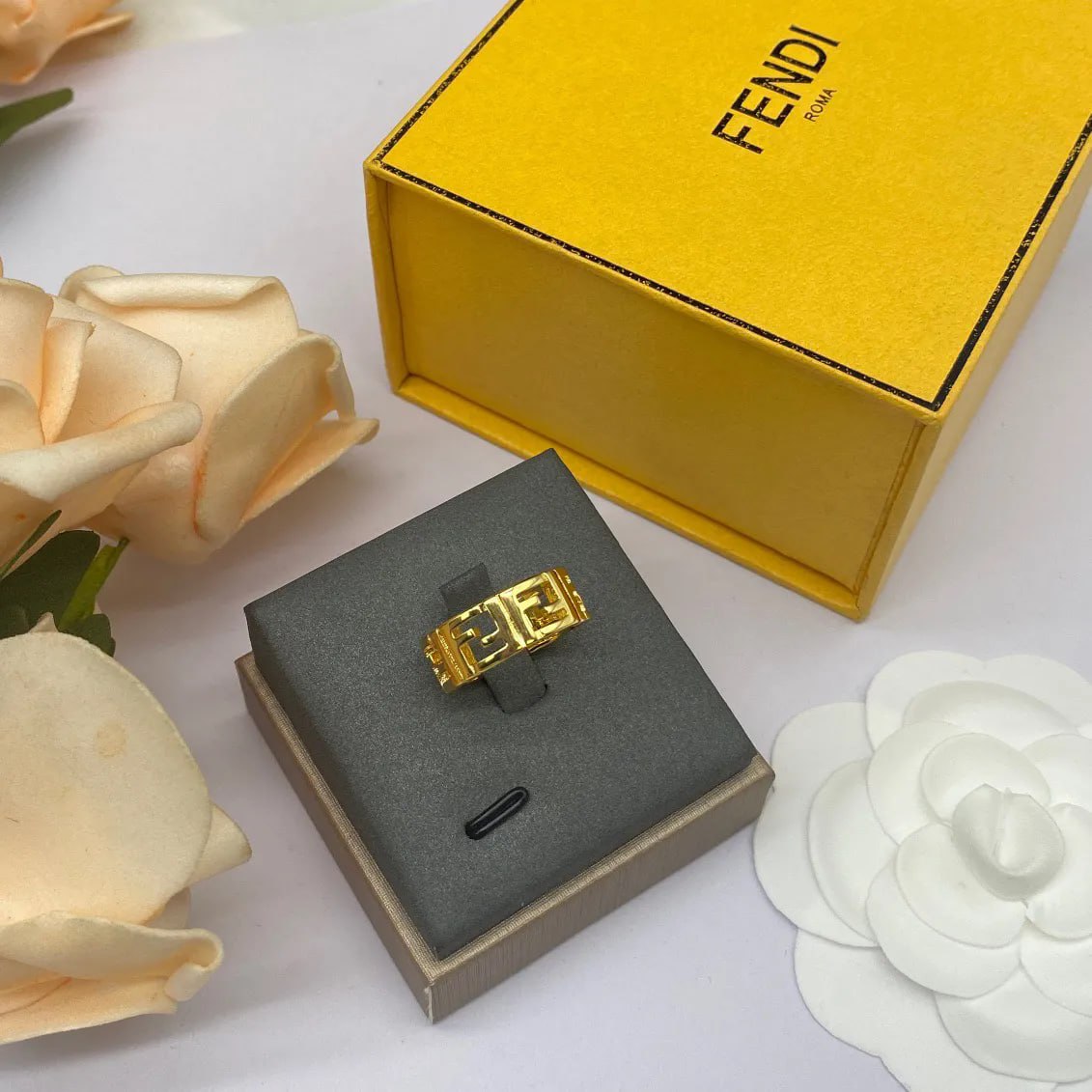  Fendi FF Logo Ring [2 styles] -4