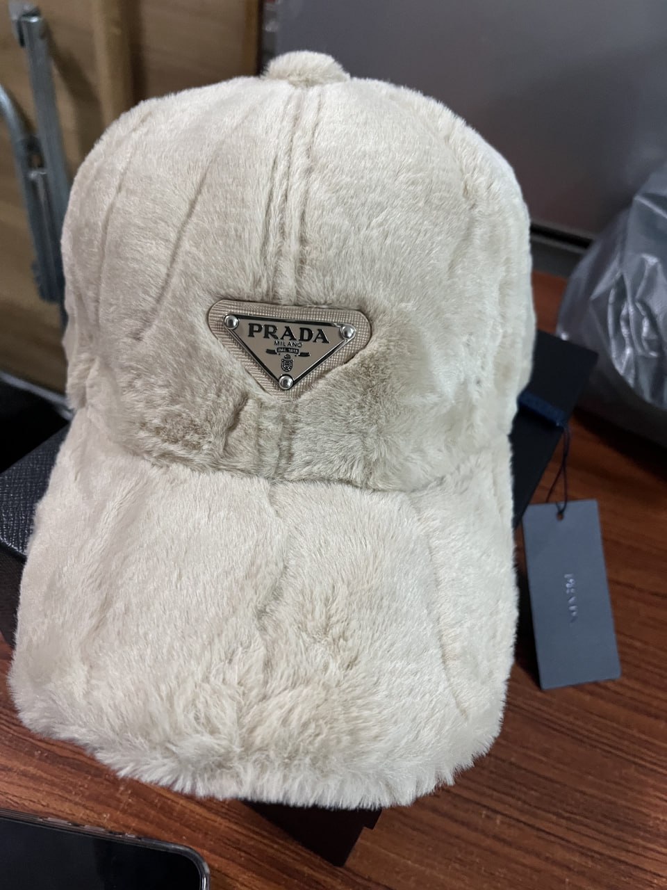 Prada Re-Nylon Faux Fur Baseball Cap [3 styles] -3