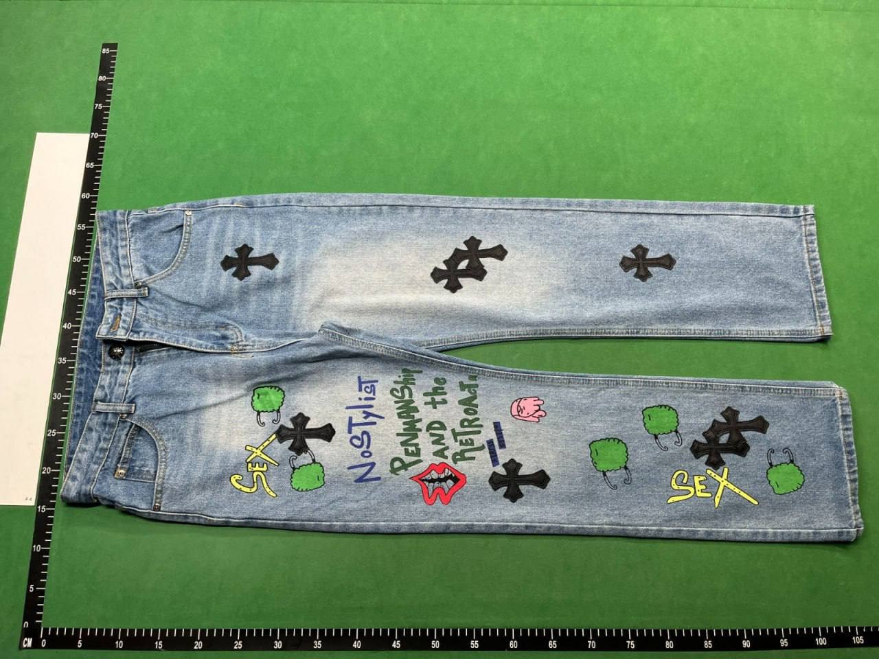 Chrome Hearts Cross Print Jeans [38 styles] -3