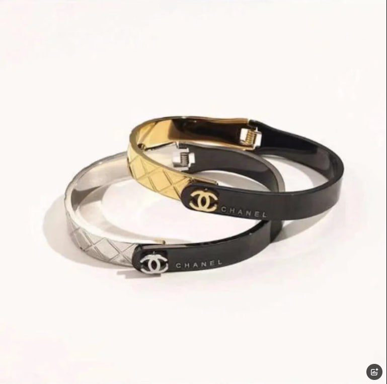 Chanel Quilted Bangle Bracelet [2 styles] -2
