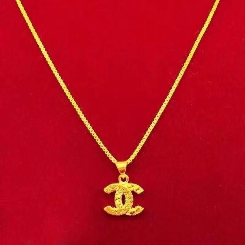 Chanel CC Logo Pendant Necklace -3
