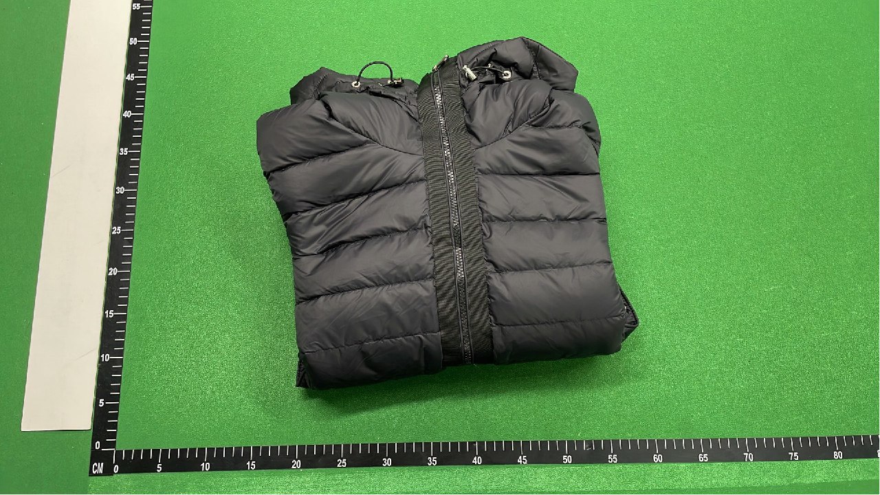 Moncler Men's Black Knit-Sleeve Down Jacket with Hood -3