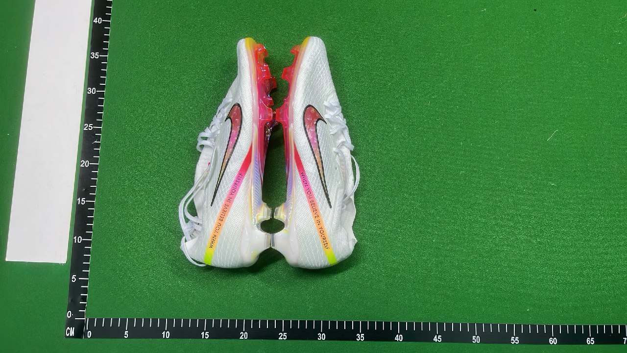 TigerSpike Pro Football Cleats - Orange Black Stripes -3