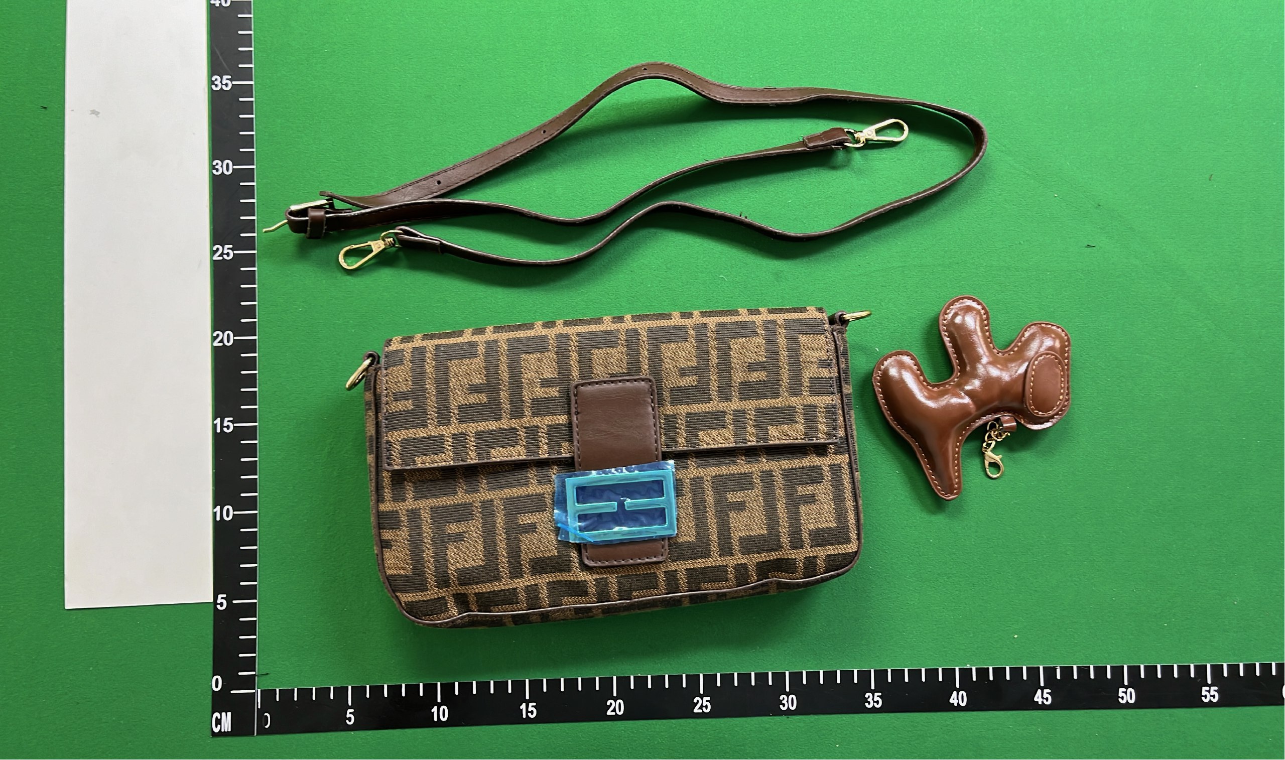 Fendi Brown Monogram Canvas Shoulder Bag -3