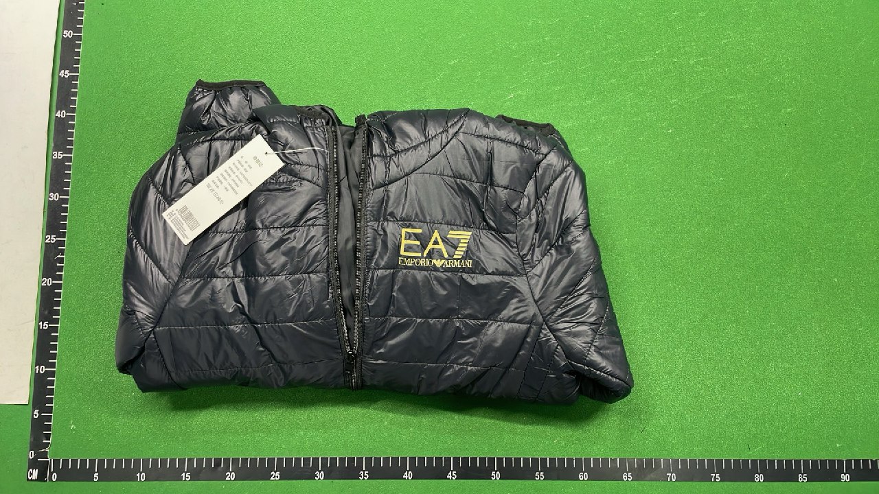 EA7 Men's Quilted Hooded Jacket with Logo Patch -2