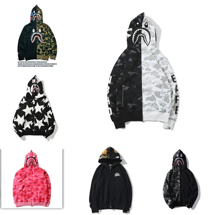  BAPE Shark Hoodie Camouflage 