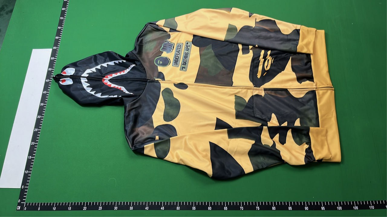  BAPE Shark Hoodie Camouflage Zip-Up Sweatshirt Men's Streetwear  -4