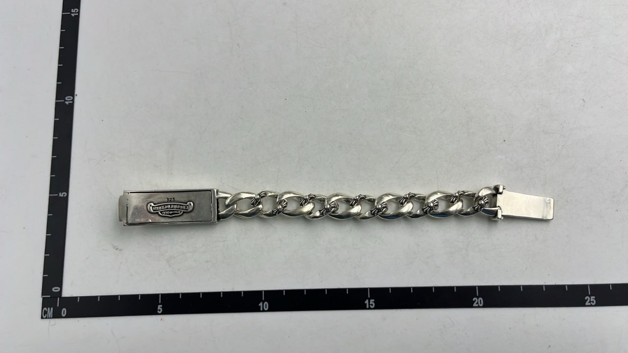 Chrome Hearts Silver Floral Bracelet for Men - Luxury Gothic Jewelry  Accessories -2
