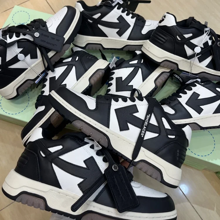 Off-White x Nike Air Jordan 1 High OG Black White  Shoes -4