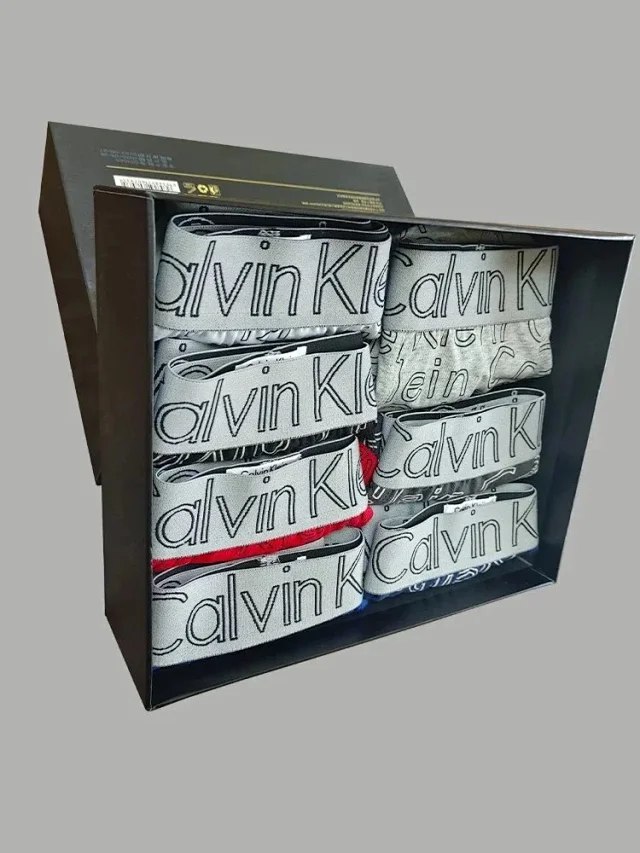 Calvin Klein CK Men's stylish printed logo briefs boxer briefs 3pcs -2