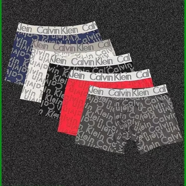Calvin Klein CK Men's stylish printed logo briefs boxer briefs 3pcs -3