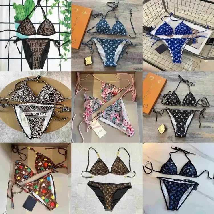 LV Louis Vuitton Gucci Chanel Fendi Dior Swimsuit Set Bikini (40 Styles) -2