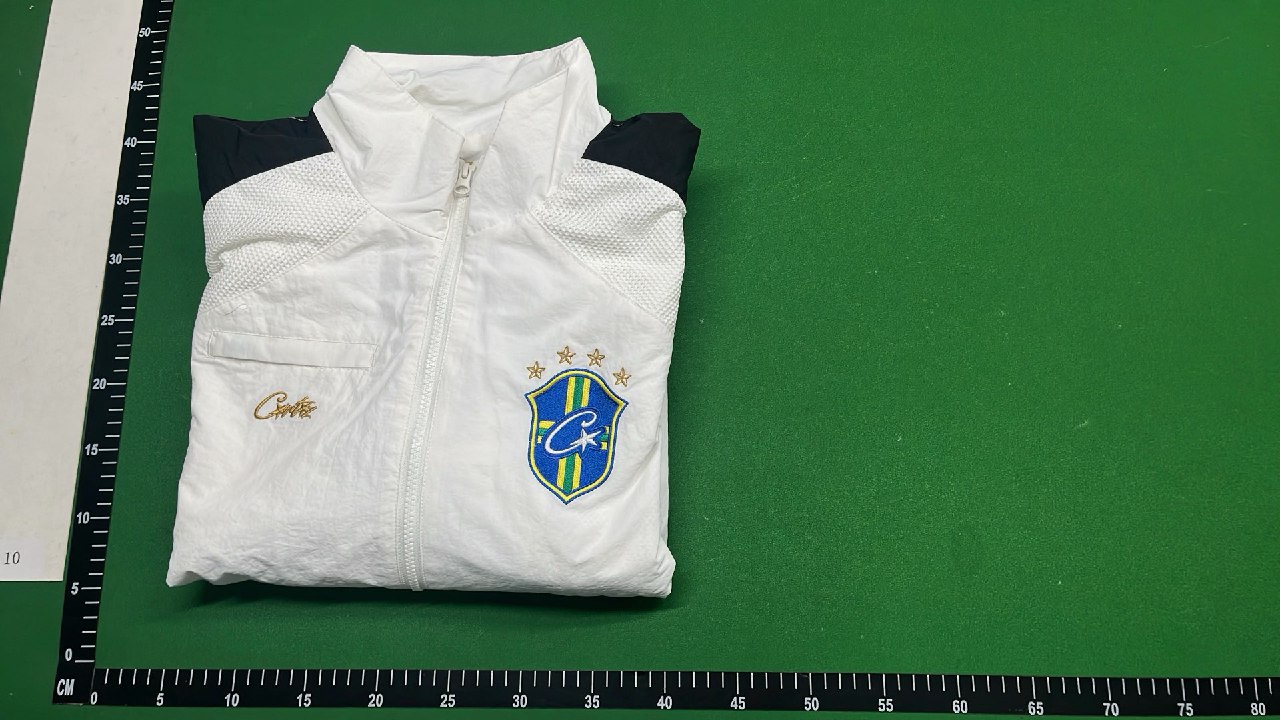 Ciroc Logo Embroidered Windbreaker Jacket - White & Black -3