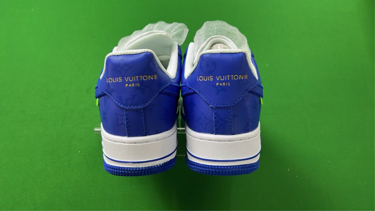 Nike x Louis Vuitton Air Force 1 Low Green Monogram Sneakers -4