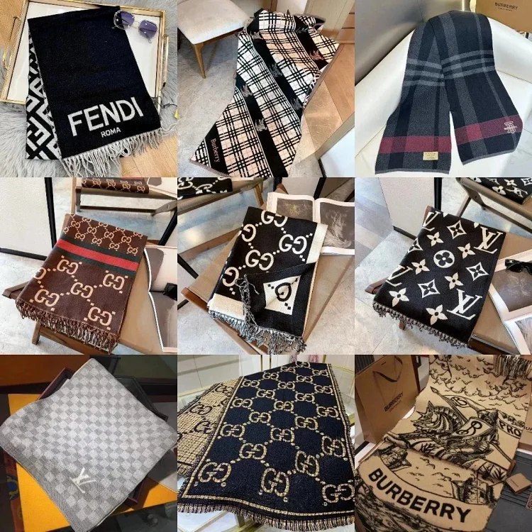 Dior Gucci Burberry Fendi Louis Vuitton LV Fashionable and versatile light luxury scarf for autumn and winter -2