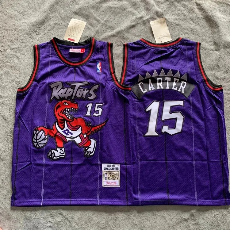 NBA Tracy McGrady retro Tyrannosaurus purple jersey men's and women's casual jersey Basketball Jersey（2 CP) -2