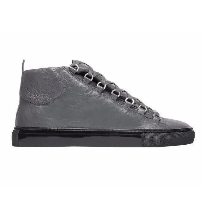 balenciaga arena shoes leather black -3