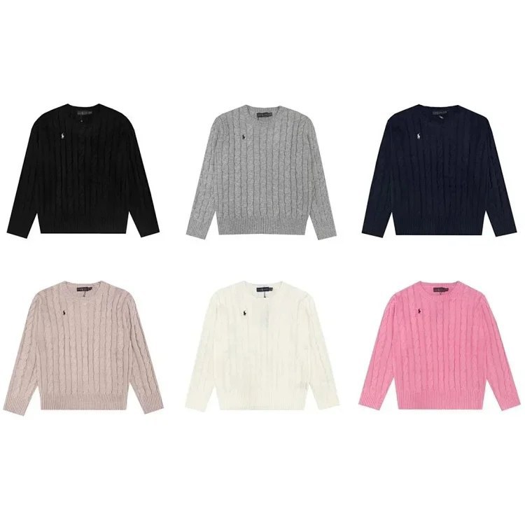Ralph Laure Polo Sport American style pony logo round neck long sleeve knit sweater -2