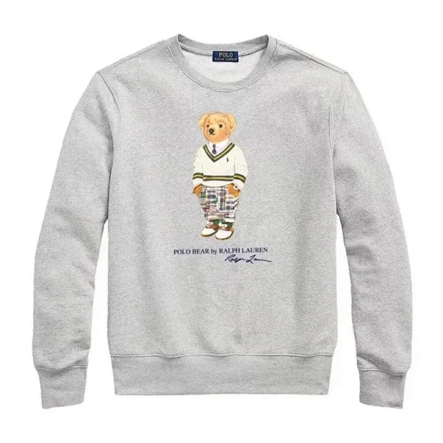 Ralph Laure Polo Sport Unisex Bear Print Autumn and Winter Sweatshirt -3