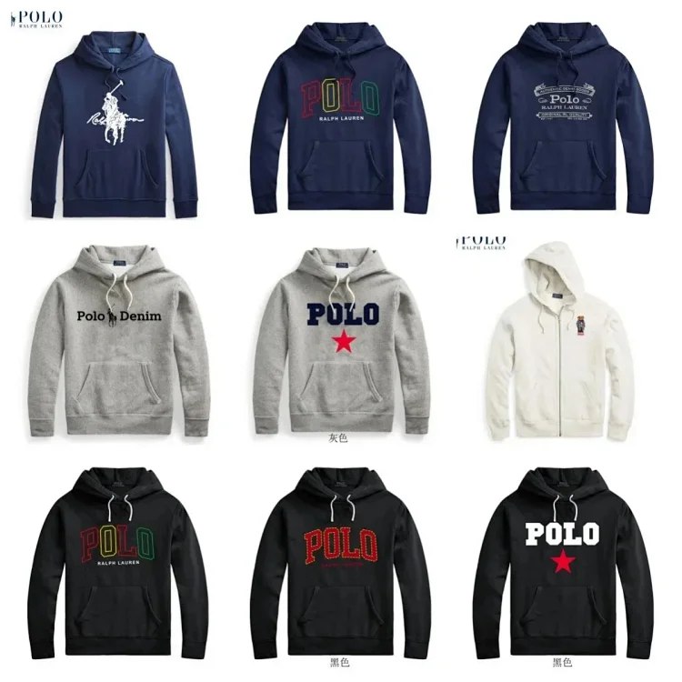 Ralph Laure Polo Sport New autumn and winter Paul Morgan sports embroidered cotton hooded top -2