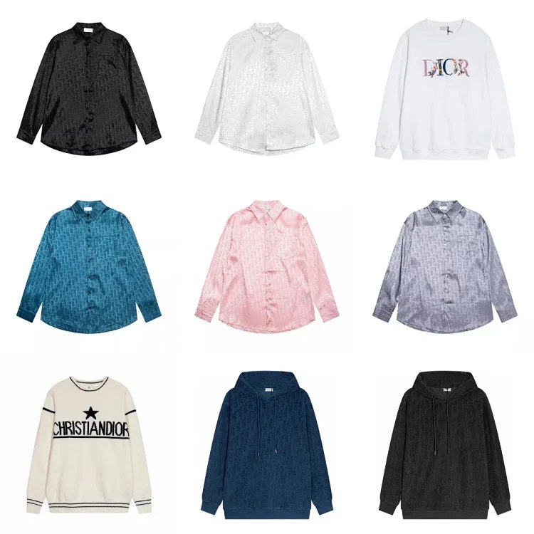 Dior Printed long-sleeved loose shirt top -2