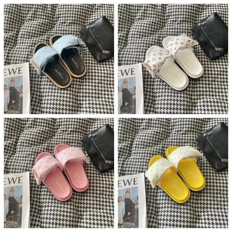 Louis Vuitton LV 2025 Internet celebrity summer new thick-soled magic casual couple platform slippers -2
