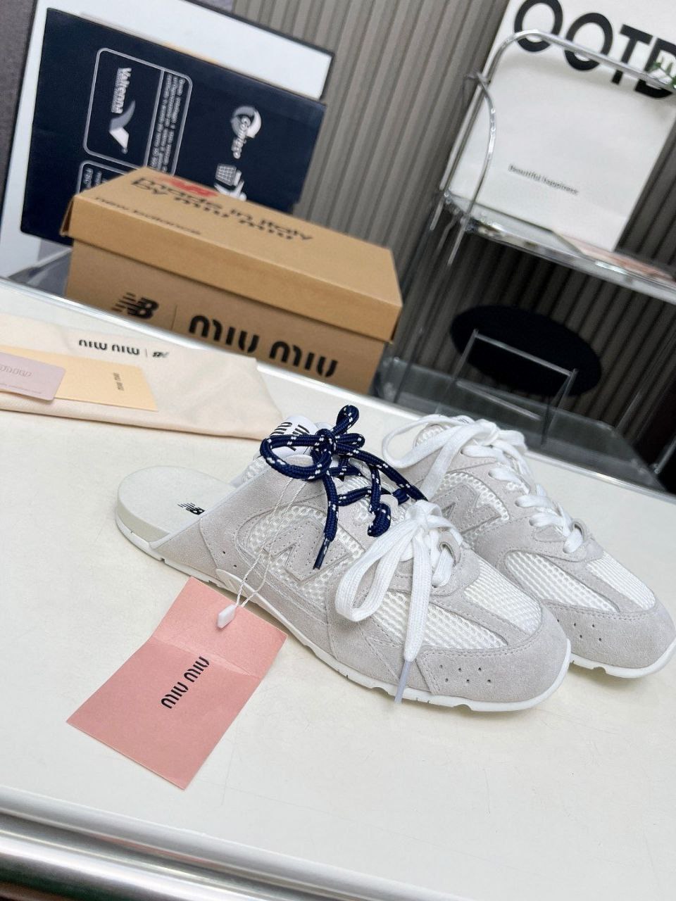 MiuMiu flat-bottomed half-slippers -2