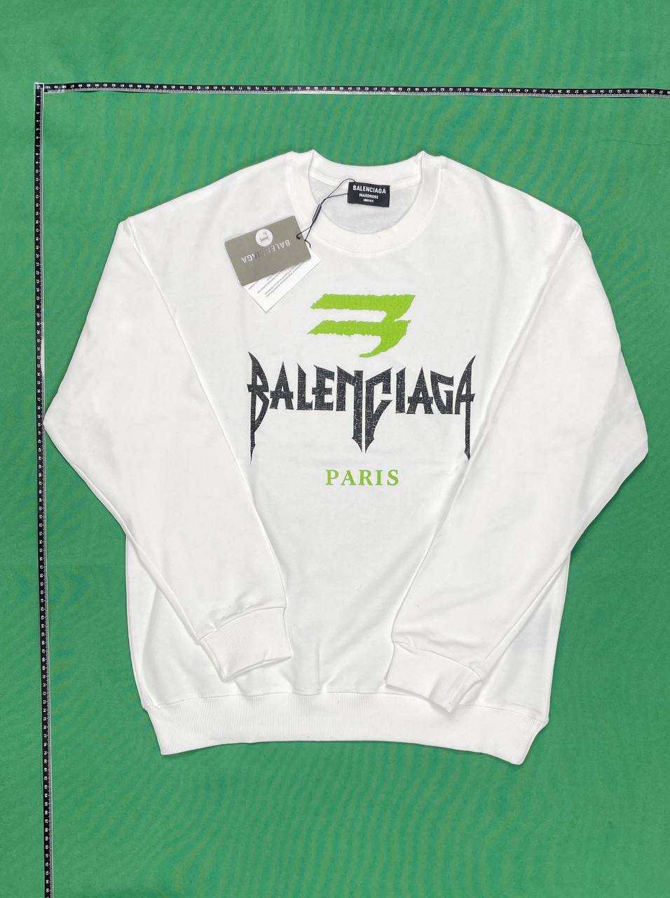 Balenciaga Distressed Logo Long-Sleeved Sweatshirt [2 styles] -2