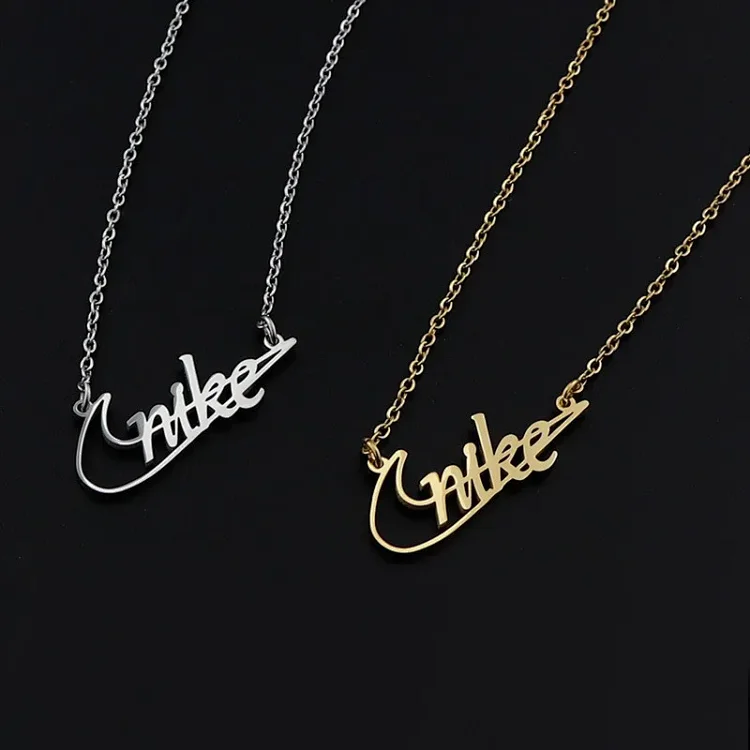 Nike Swoosh Script Necklace [4