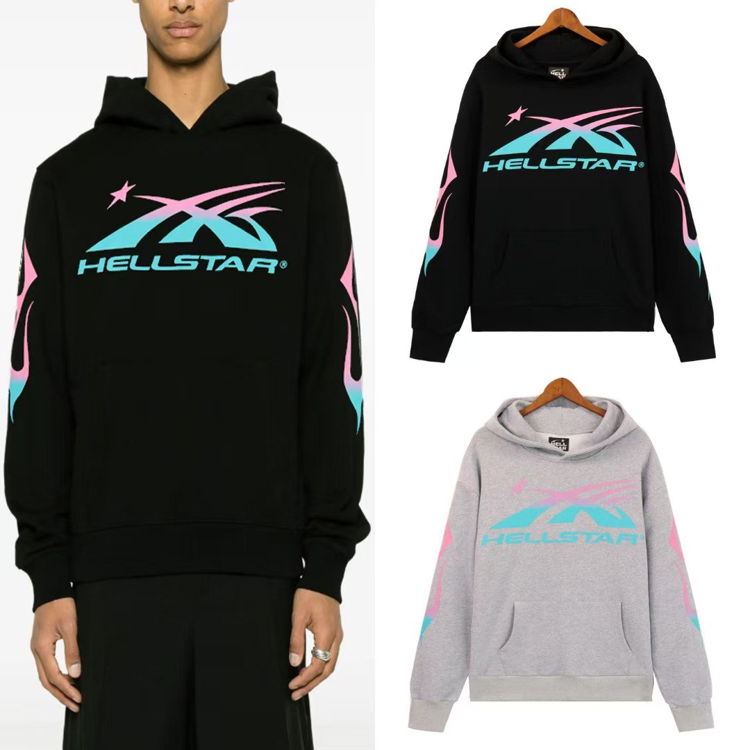 Hellstar Flame Skull HoodieSweatshirt [40 styles] -2