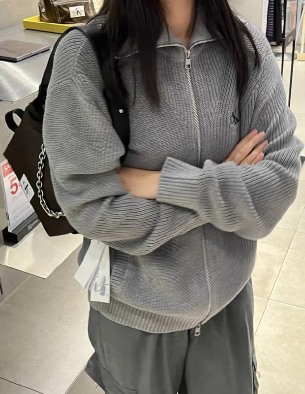 Calvin Klein Ribbed Zip-Up Jacket [2 styles] -3